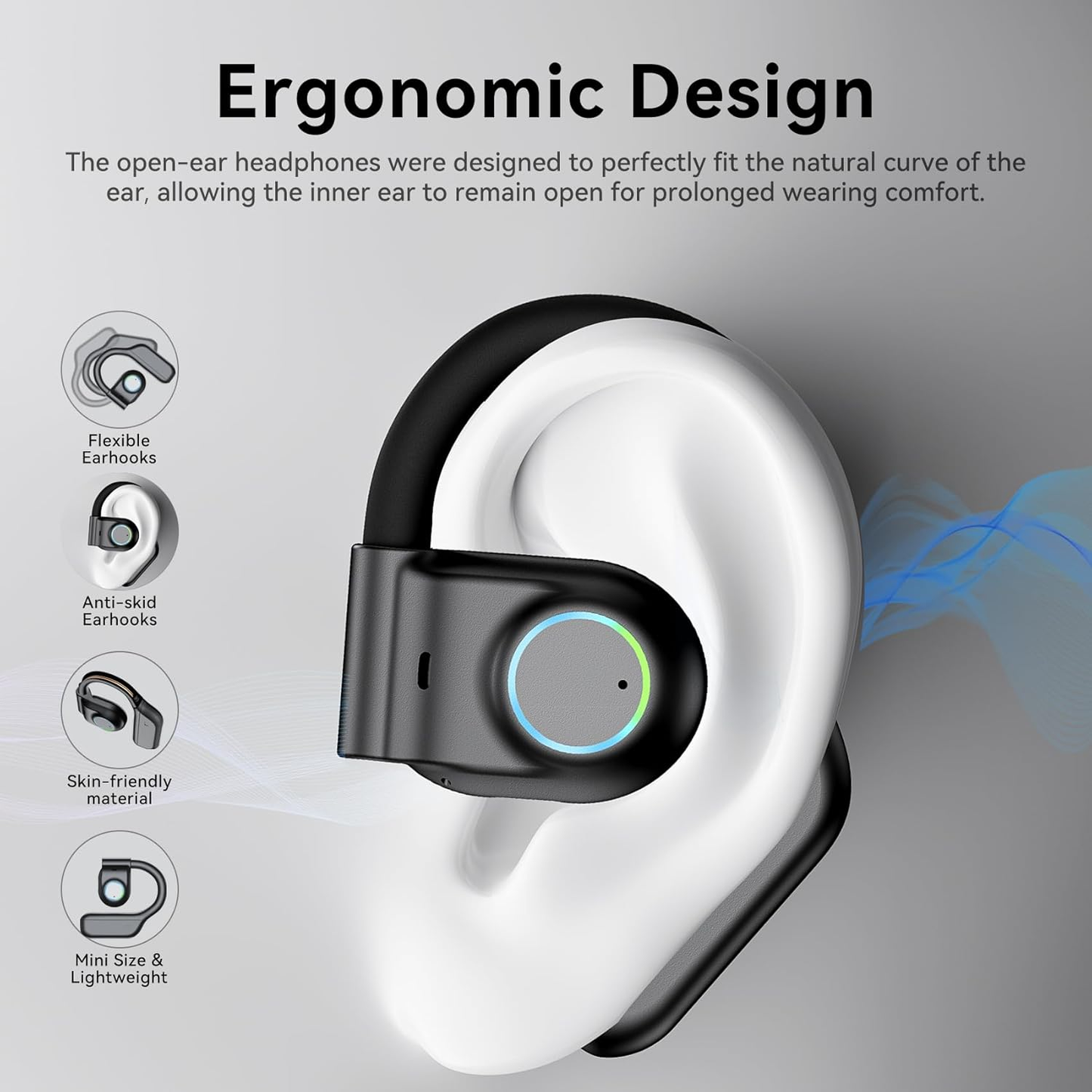 Open Ear Wireless Bluetooth Earbuds